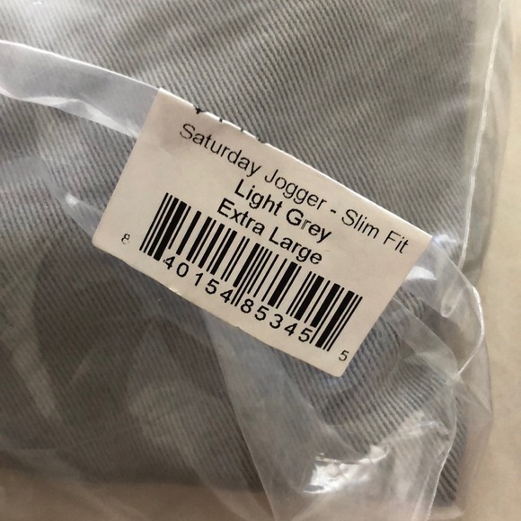 Marine Layer Saturday Jogger Pants Drawstring Waist Slim Fit Light Grey NWT XL - Picture 7 of 10